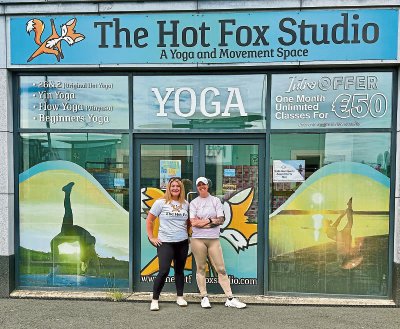 Melissa Devenney of the Hot Fox Studio in Letterkenny with Donegal Uplift Project Jessica Gallagher